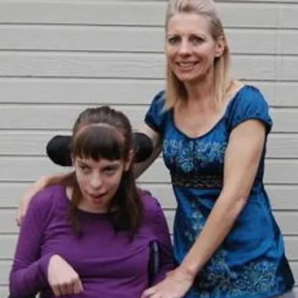 Heather with her caregiver