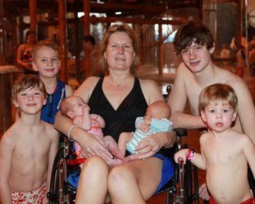 Family enjoying time at Great Wolf Lodge with the Ergotrans